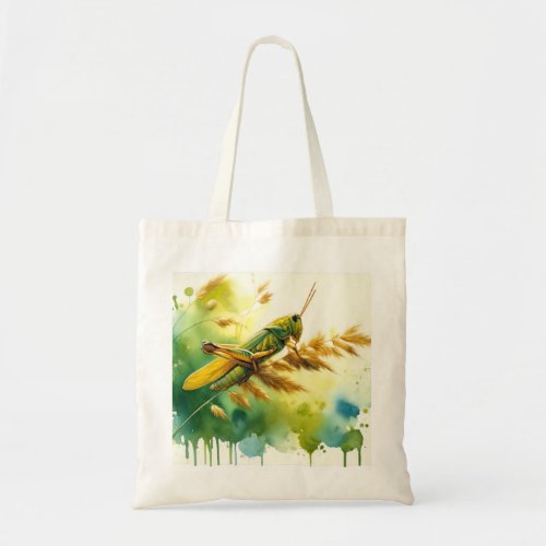Golden Grasshopper REF109 _ Watercolor Tote Bag
