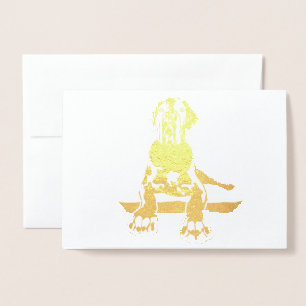 Golden Great Dane Foil Card