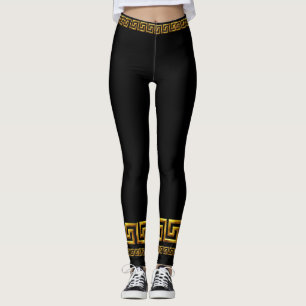 Golden Greek Key Athletic Leggings