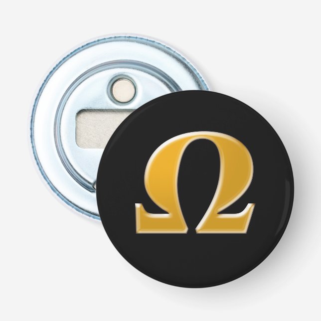 Golden Greek Omega - Symbol of Resistance Bottle Opener (Front)