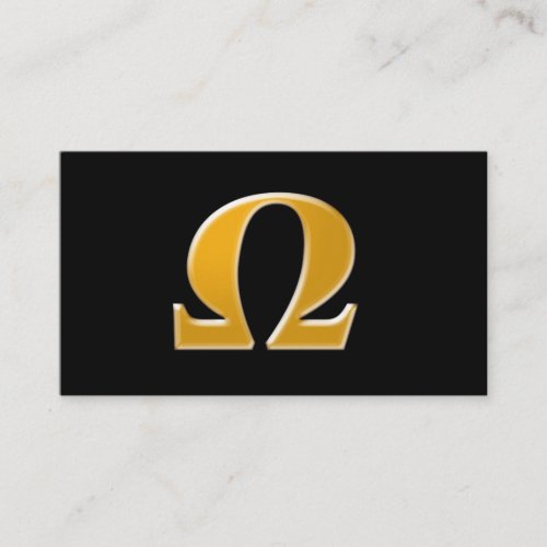 Golden Greek Omega _ Symbol of Resistance Business Card