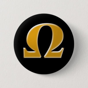 Golden Greek Omega - Symbol of Resistance Button