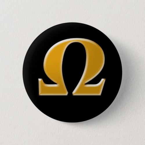 Golden Greek Omega _ Symbol of Resistance Button