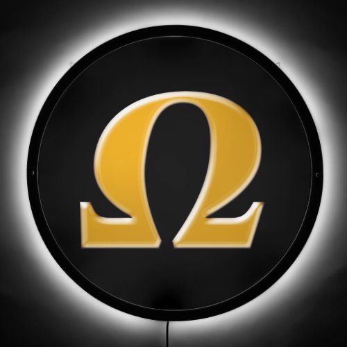 Golden Greek Omega _ Symbol of Resistance LED Sign