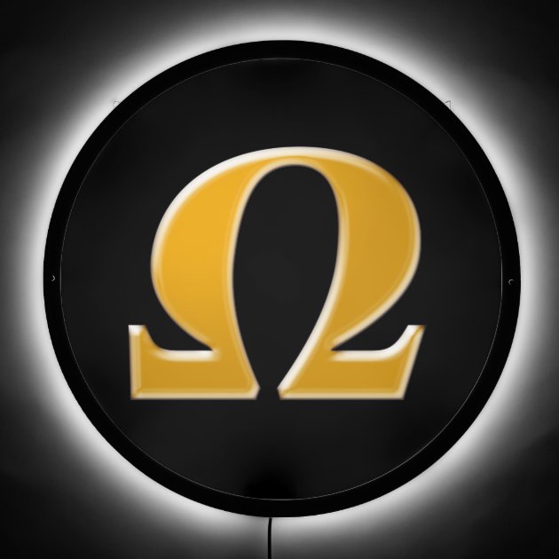 Golden Greek Omega Symbol of Resistance LED Sign Zazzle