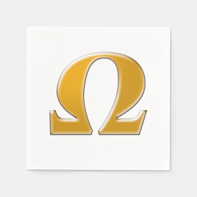 Golden Greek Omega - Symbol of Resistance Napkins (Front)