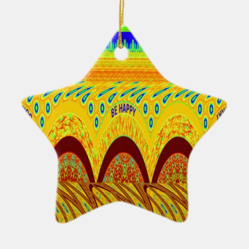 Golden green African Traditional Color Ceramic Ornament
