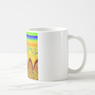 Golden green African Traditional Color Coffee Mug