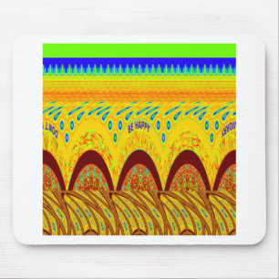 Golden green African Traditional Color Mouse Pad