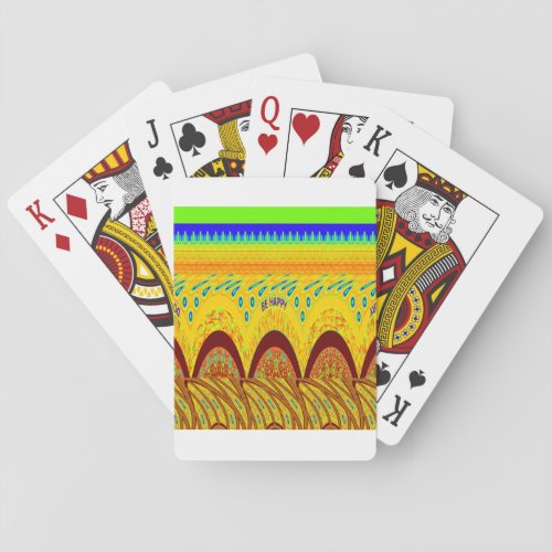 Golden green African Traditional Color Playing Cards