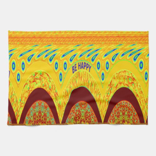 Golden green African Traditional Color Towel