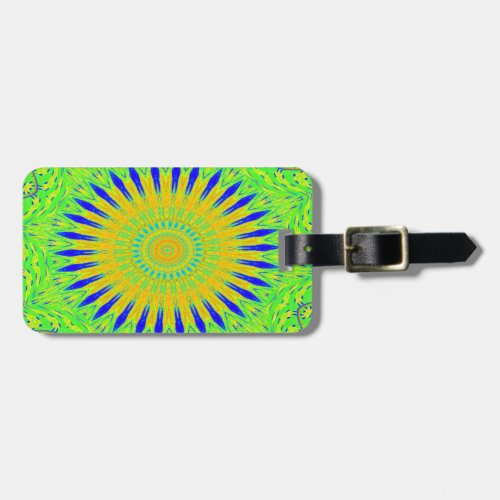 Golden Green African Traditional Fabric Colors Luggage Tag