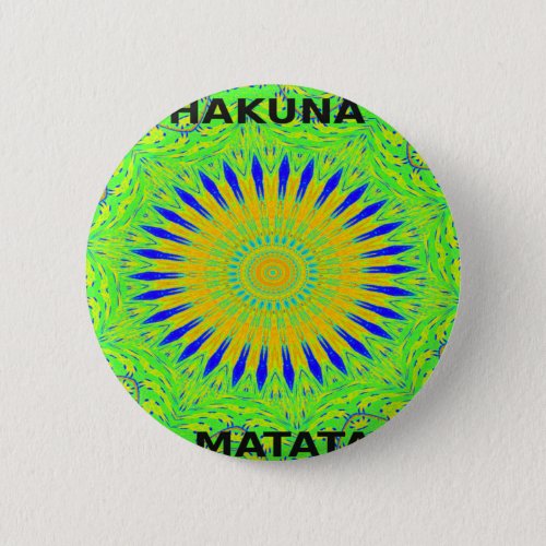 Golden Green African Traditional Fabric Colors Pinback Button