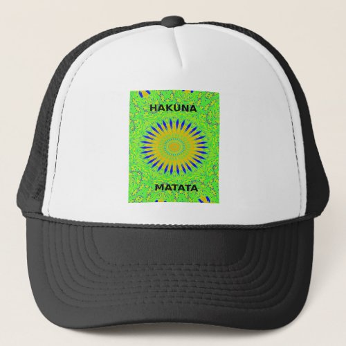 Golden Green African Traditional Fabric Colors Trucker Hat