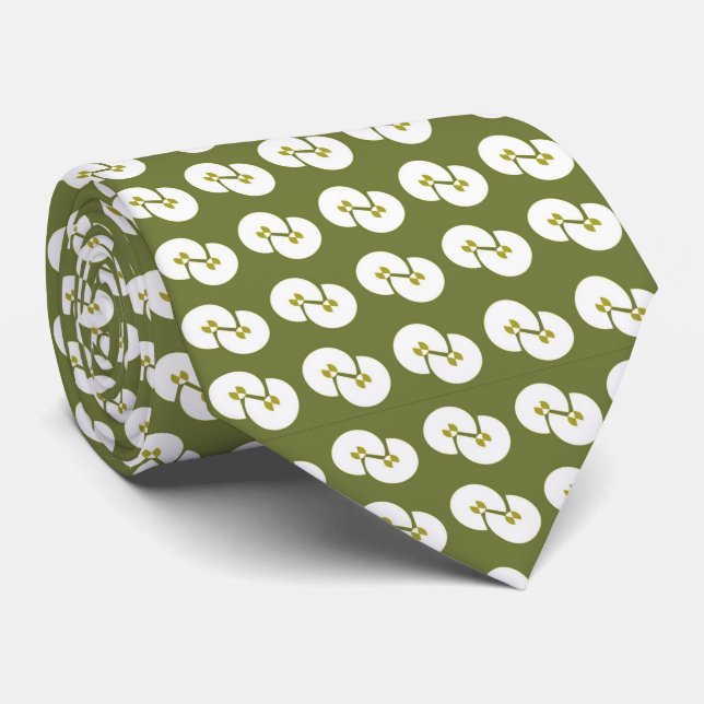golden green necktie (Rolled)