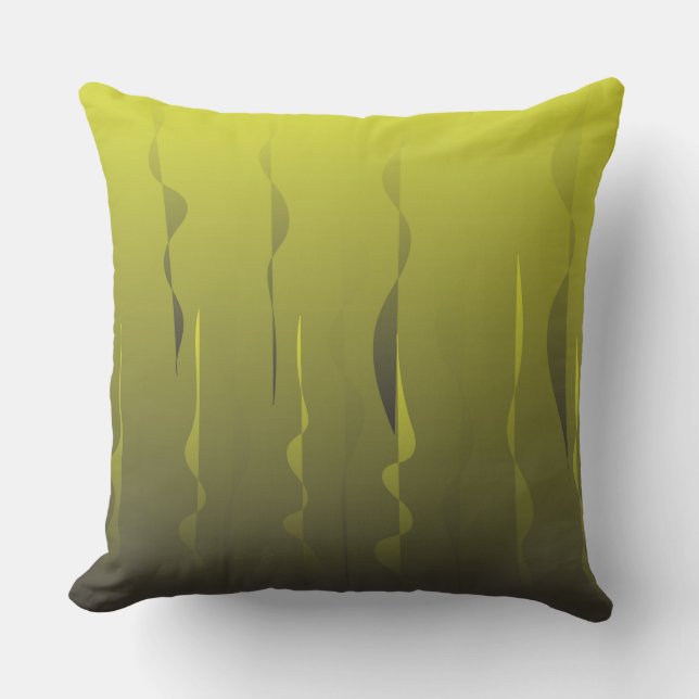 golden green outdoor pillow (Front)