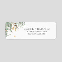 Golden Greenery Elegant Label