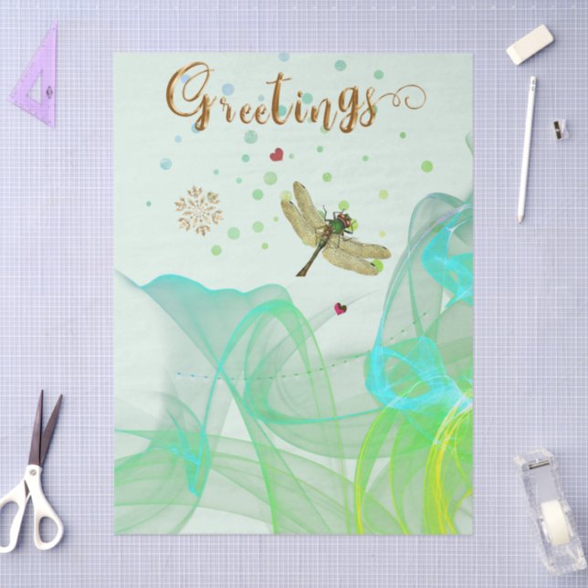 Golden Greetings  Tissue Paper (Craft)