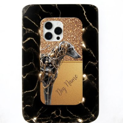 Golden Greyhound Shine iPhone 16 Pro Max Case