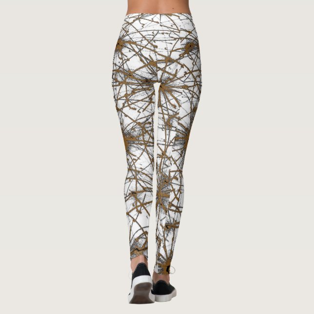 Golden Grid Leggings (Back)