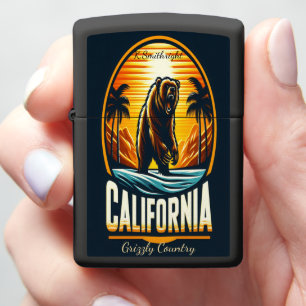 Golden Grizzly Wilderness California Zippo Lighter