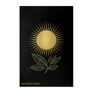 Golden Growth Radiance Acrylic Wall Art