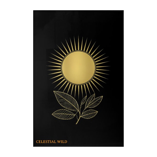 Golden Growth Radiance Acrylic Wall Art (Front)