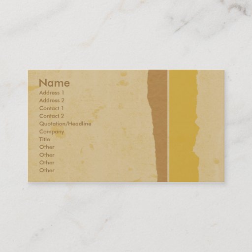 Customizable Golden Grunge Business Card