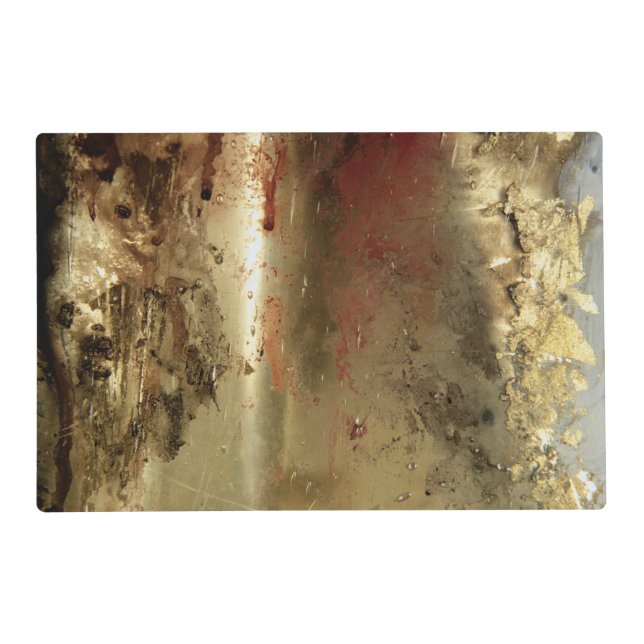 Golden grunge Laminated Placemat (Front)
