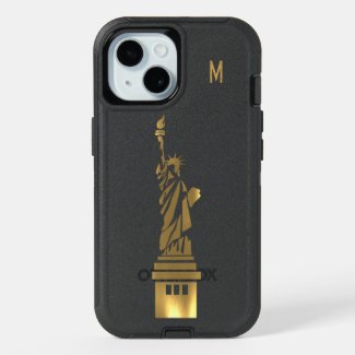 GOLDEN GRUNGE STATUE OF LIBERTY