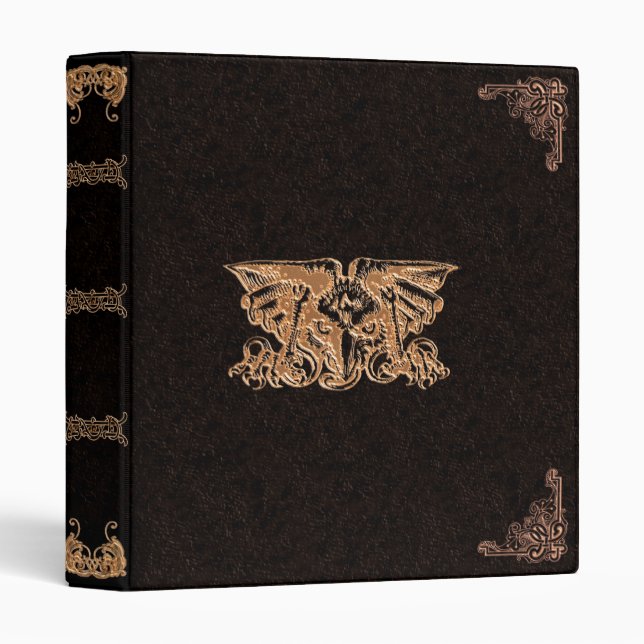 Golden Gryphon Elegant Gothic Binder (Front/Spine)