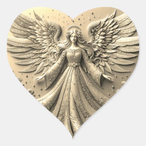 Golden Guardian Angel Sticker