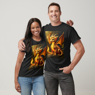 "Golden Guardian: Majestic Dragon T-Shirt" T-Shirt