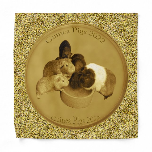 Golden Guinea Pig 2022 Coin, Bandana (Front)