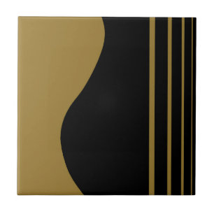 Golden Guitar Ceramic Tile