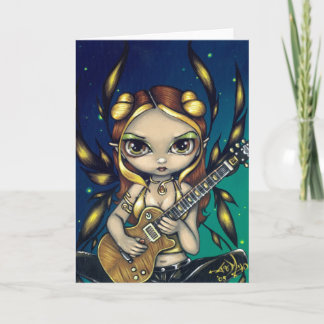 "Golden Guitar Fairy" Greeting Card