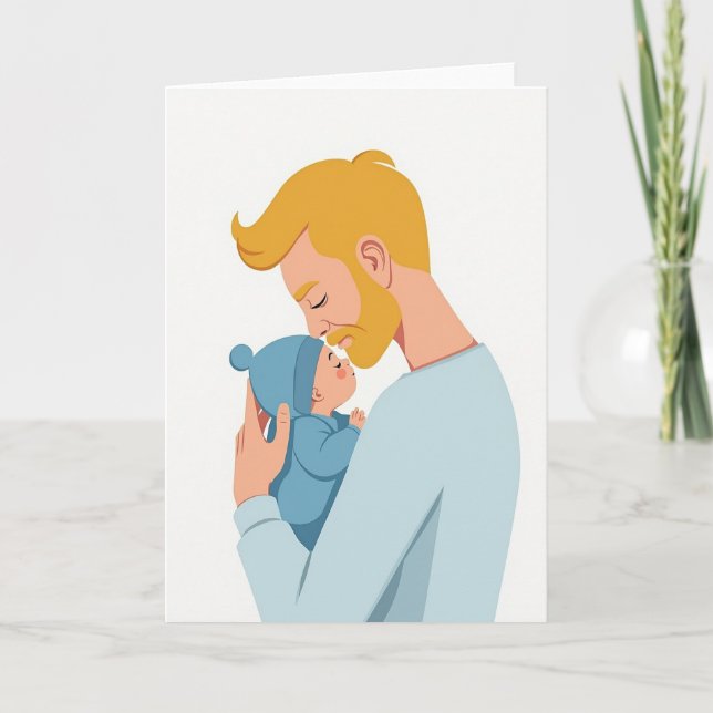 Golden Haired Dads Day Card (Front)