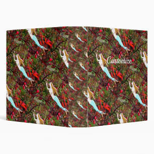 golden-haired mermaid 3 ring binder