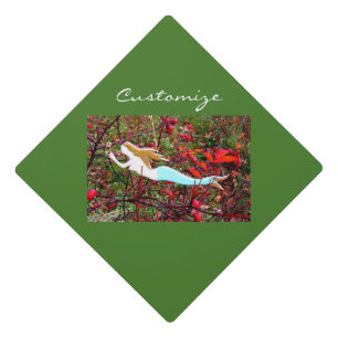 Golden-haired mermaid beauty Thunder_Cove Graduation Cap Topper