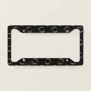 Golden Half Moon Fairy Tale Magic Dark Night License Plate Frame