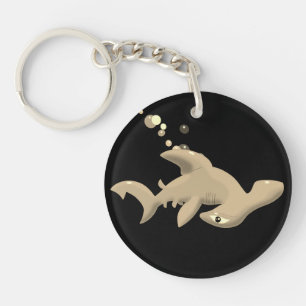 Golden Hammerhead Shark Keychain
