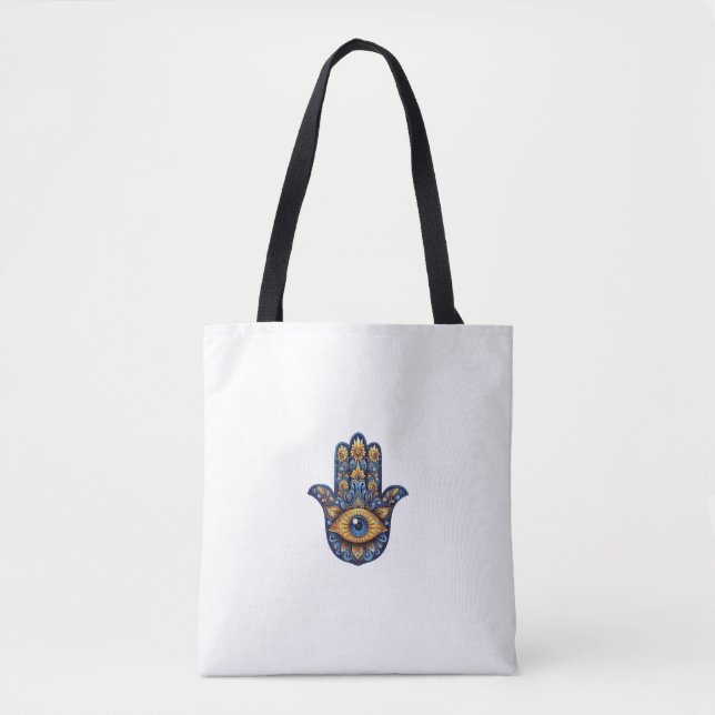 Golden Hamsa Eye Tote Bag (Front)