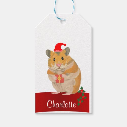  Golden Hamster Christmas   Gift Tags