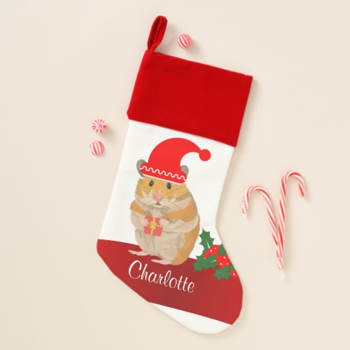  Golden Hamster personalised  Christmas Stocking