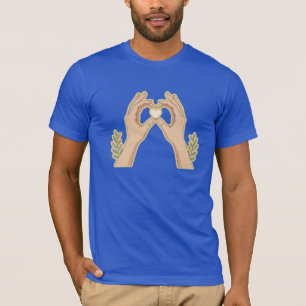 Golden Hands Heart – Cute Family-Friendly Cartoon  T-Shirt