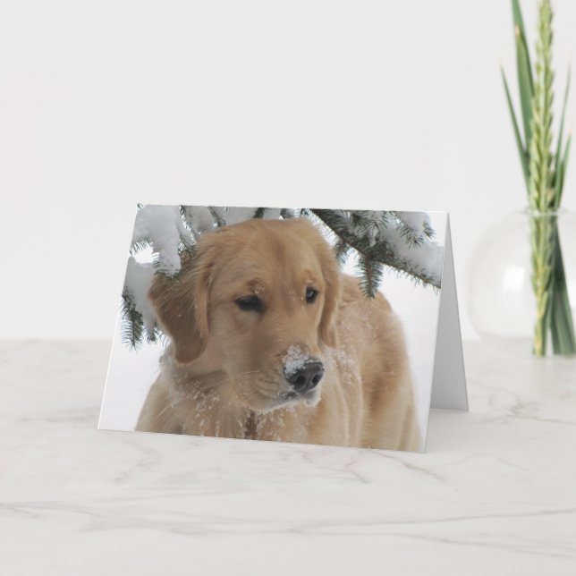 Golden Happy Holidays Greeting Card (Front)