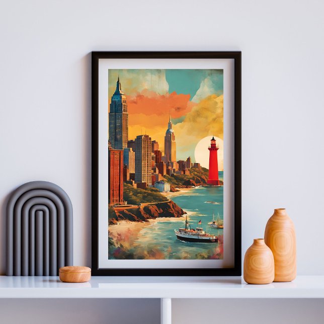Golden Harbor Skyline Poster (Creator Uploaded)
