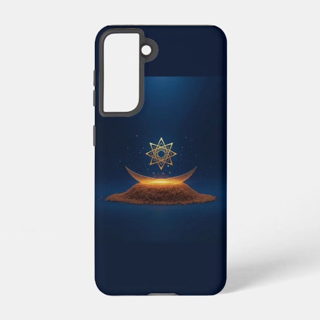 Golden Harmony – Shree Yantra’s Divine Resonance Samsung Galaxy Case (Back)