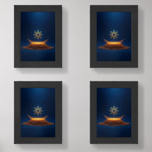 Golden Harmony – Shree Yantra’s Divine Resonance Wall Art Sets