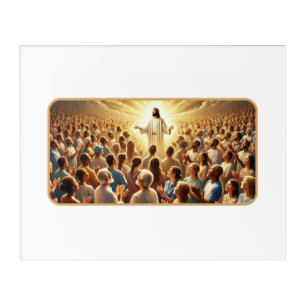 Golden Harmony: U.S. Worshippers Adoring Jesus Acrylic Print
